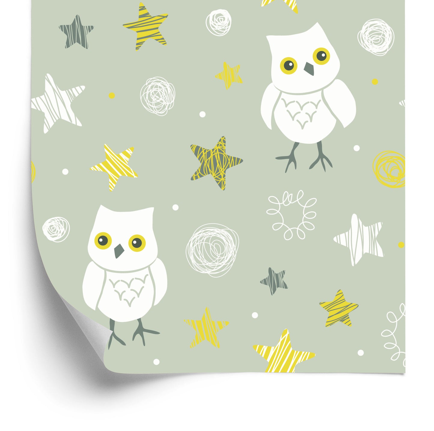 Wallpaper Owls With Stars On The Background