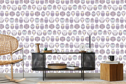 Wallpaper Small, Pastel Owls