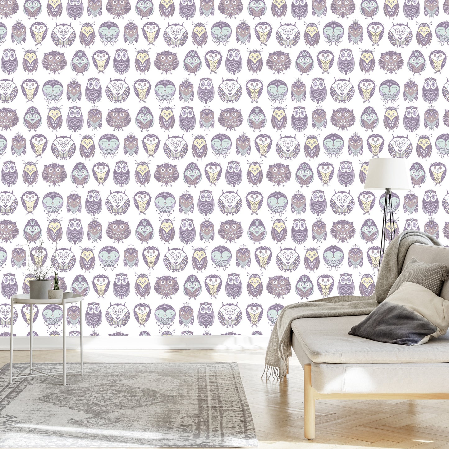 Wallpaper Small, Pastel Owls