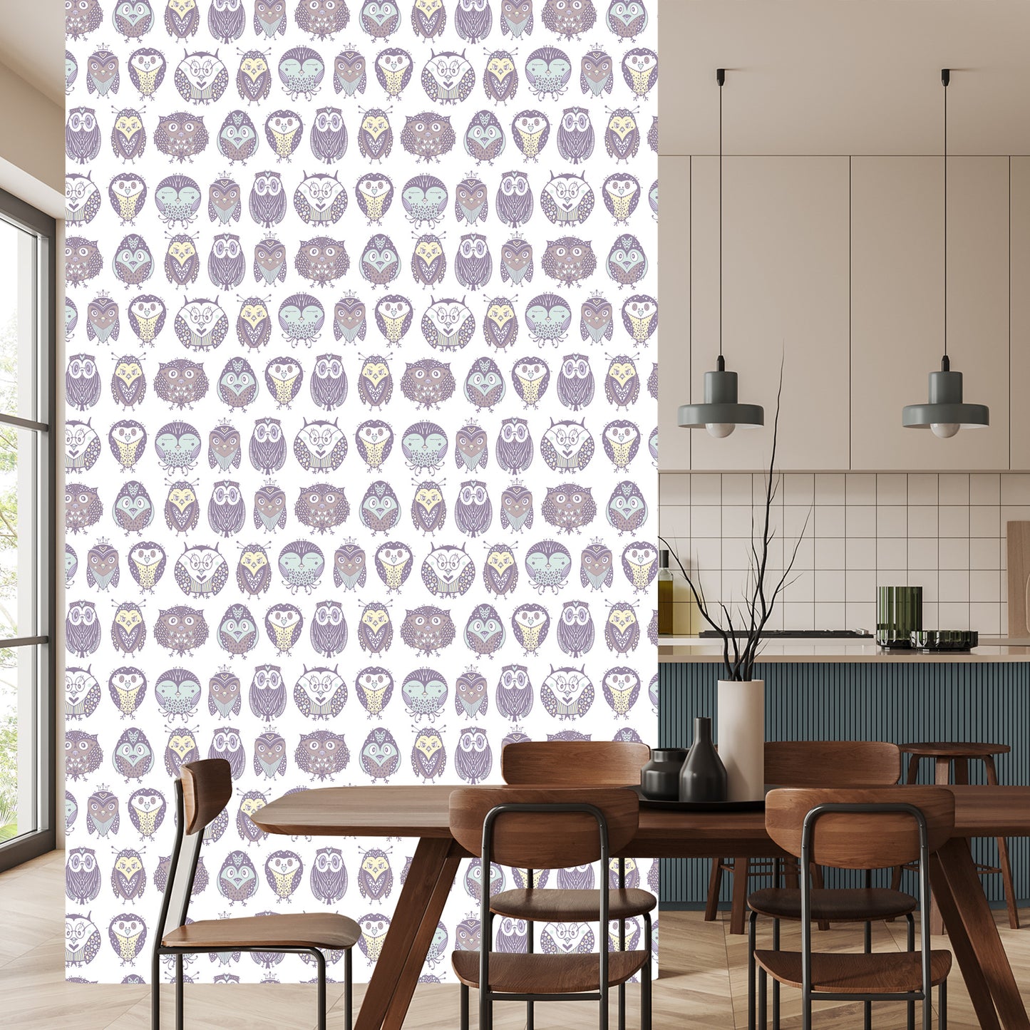 Wallpaper Small, Pastel Owls