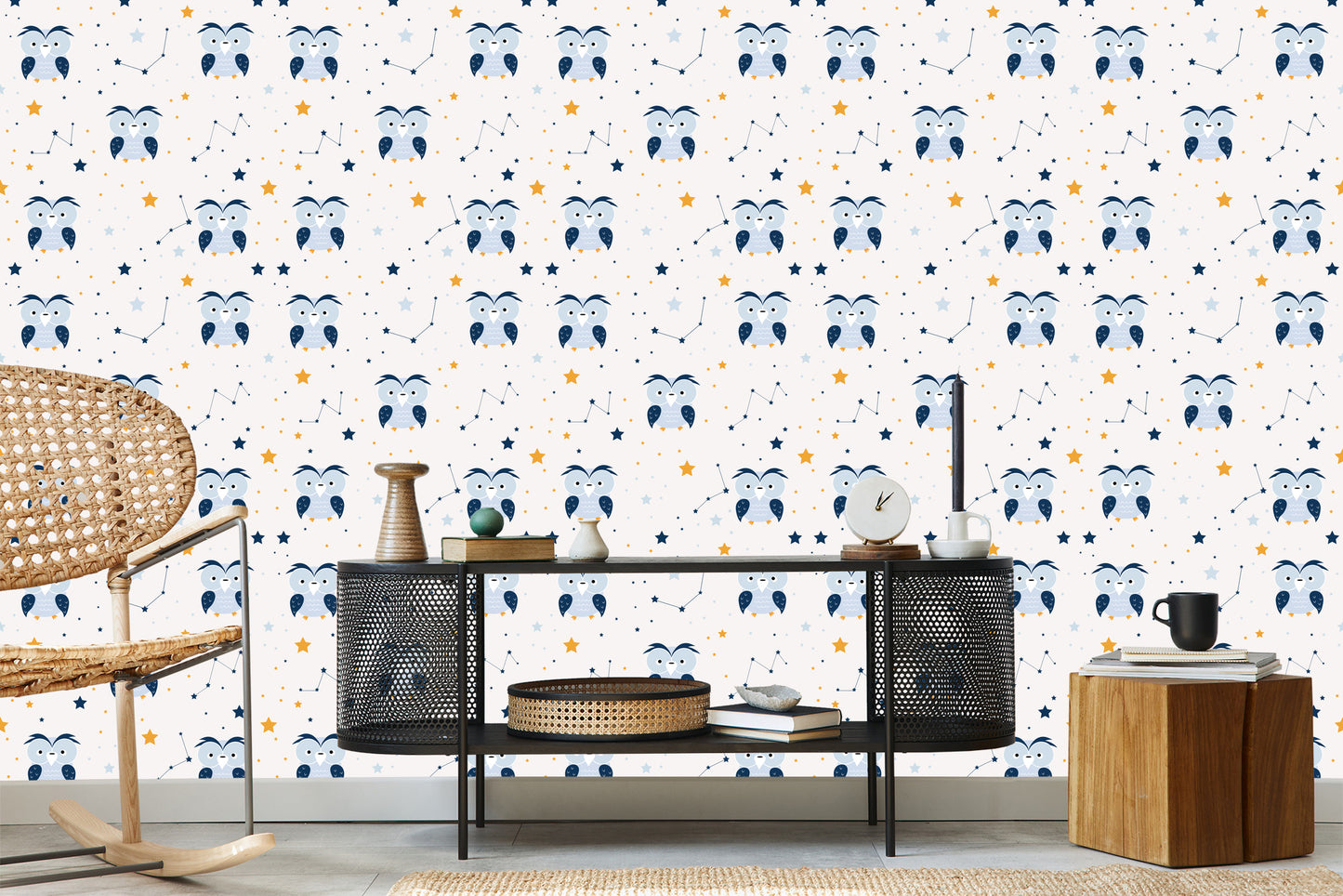Wallpaper Owls Among The Stars
