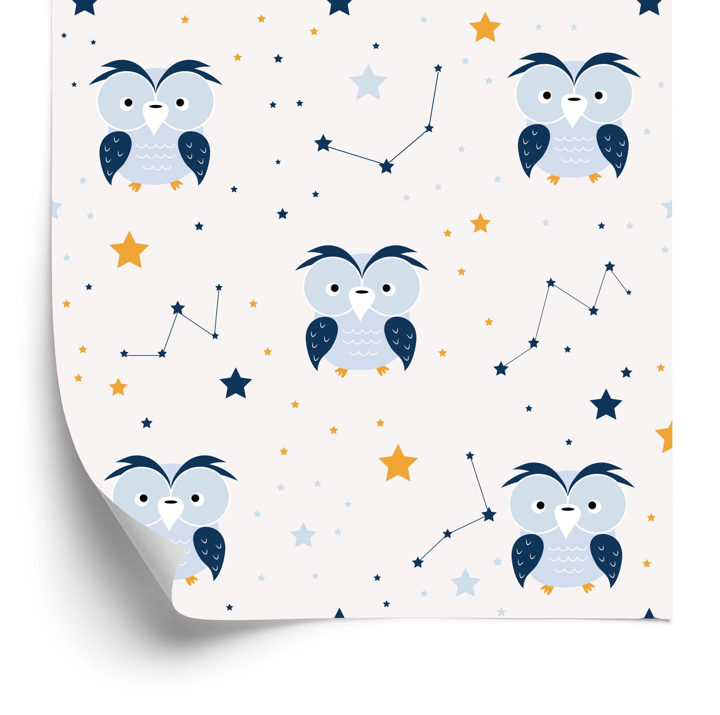 Wallpaper Owls Among The Stars