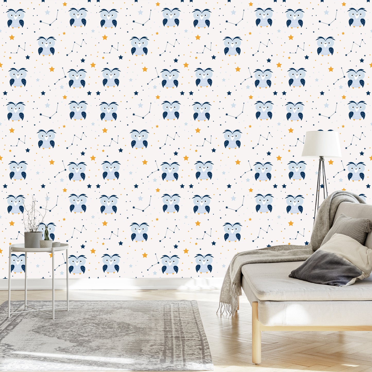 Wallpaper Owls Among The Stars