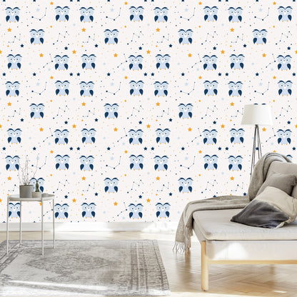 Wallpaper Owls Among The Stars