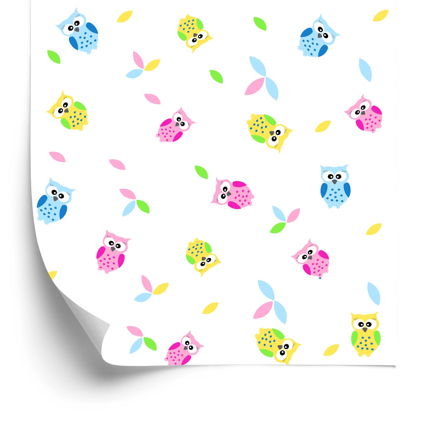 Wallpaper Colorful Owls