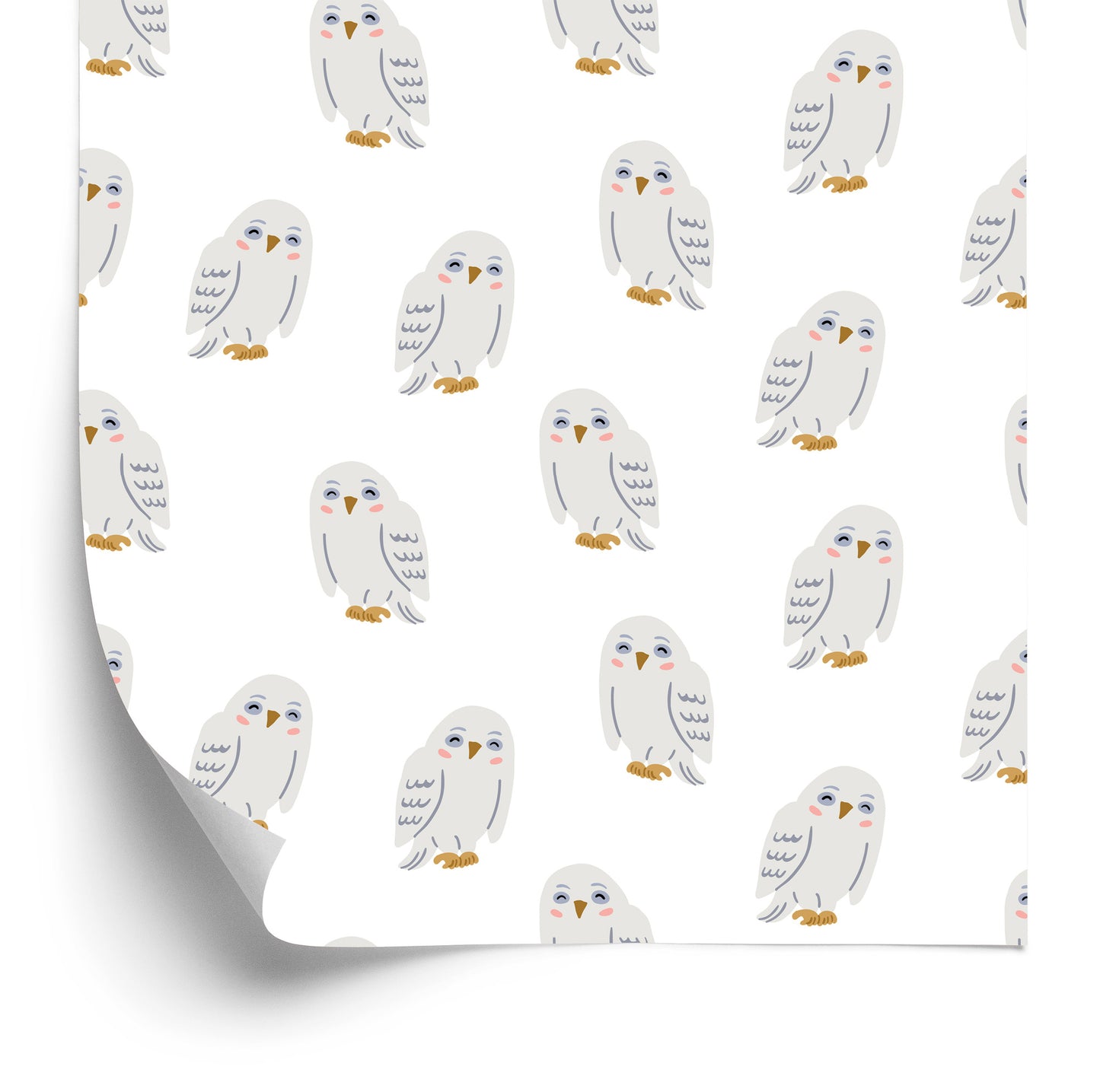Wallpaper Delicate Owls