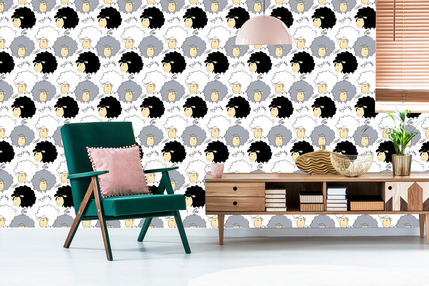Wallpaper Smiling Sheeps