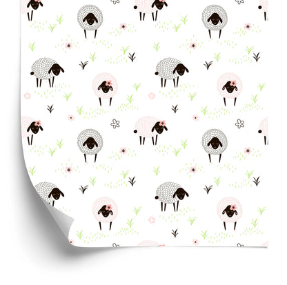 Wallpaper Sheeps On A Meadow