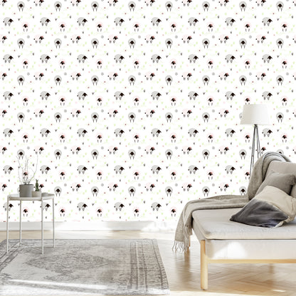 Wallpaper Sheeps On A Meadow