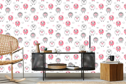 Wallpaper Sheep On A Cloud Background