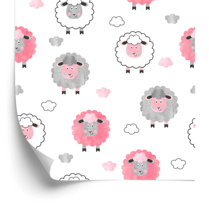 Wallpaper Sheep On A Cloud Background