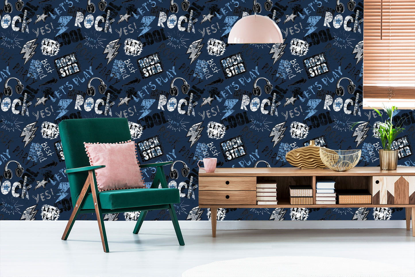 Wallpaper Graffiti In Rock Style