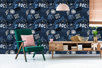 Wallpaper Graffiti In Rock Style