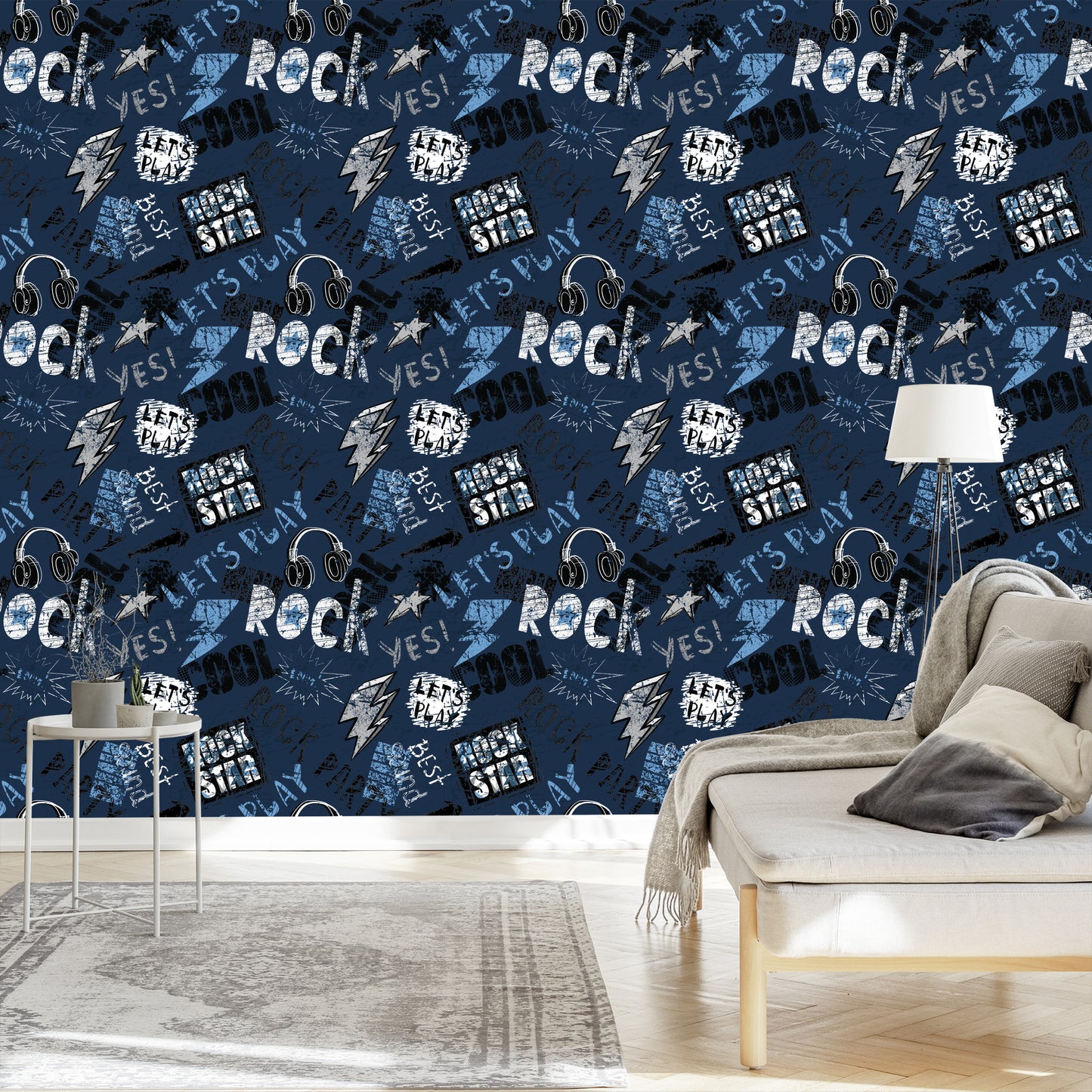 Wallpaper Graffiti In Rock Style