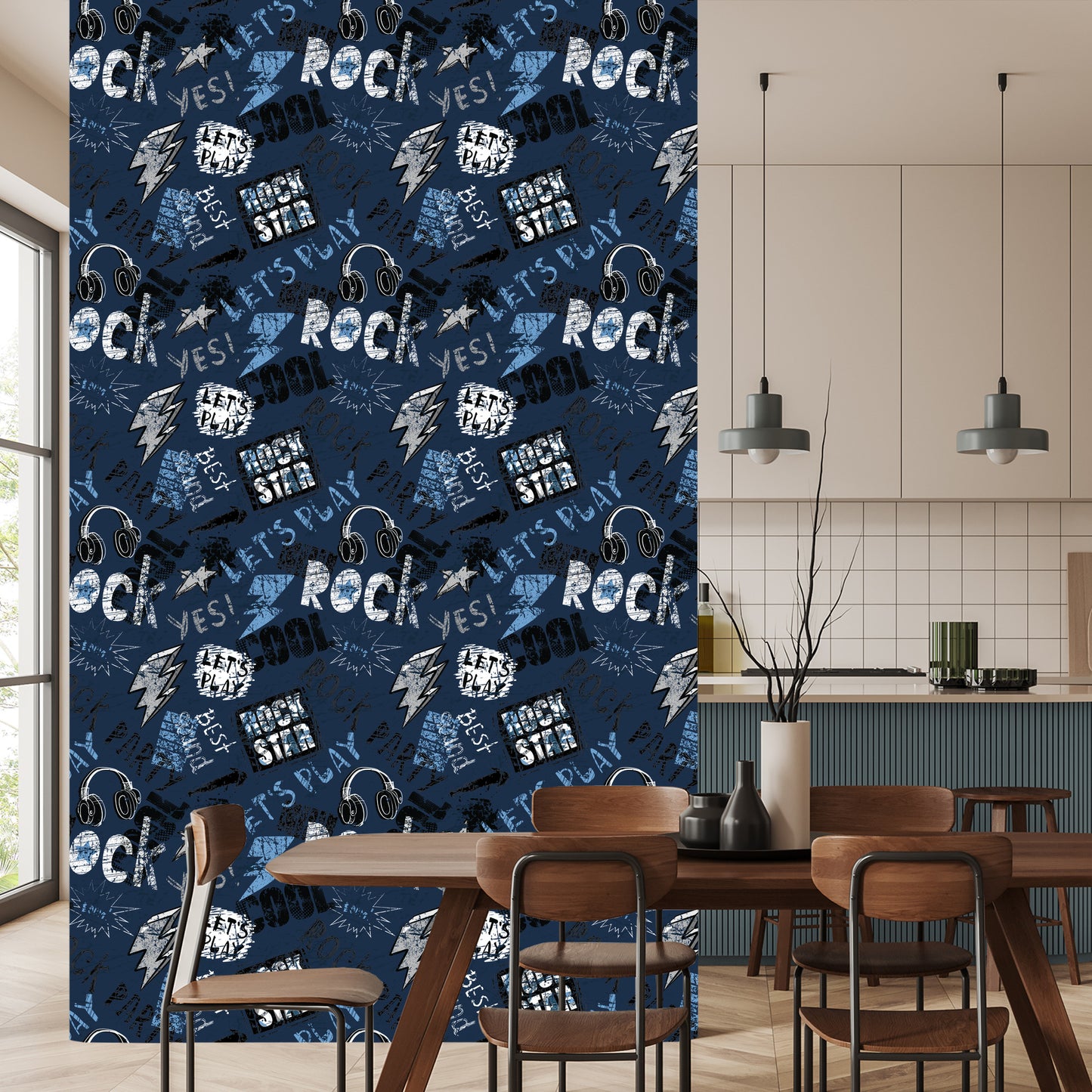 Wallpaper Graffiti In Rock Style