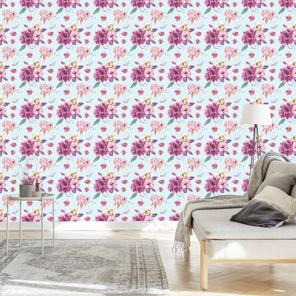 Wallpaper Vintage Style Bouquet Of Roses