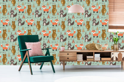 Wallpaper Fairytale Foxes Indians