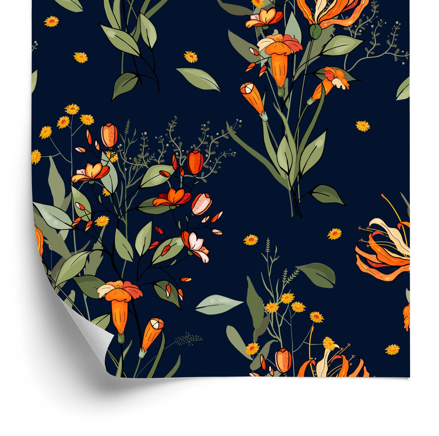 Wallpaper Blooming Field Flowers