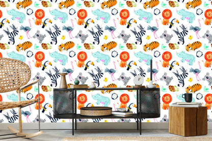 Wallpaper Colourful Safari Animals