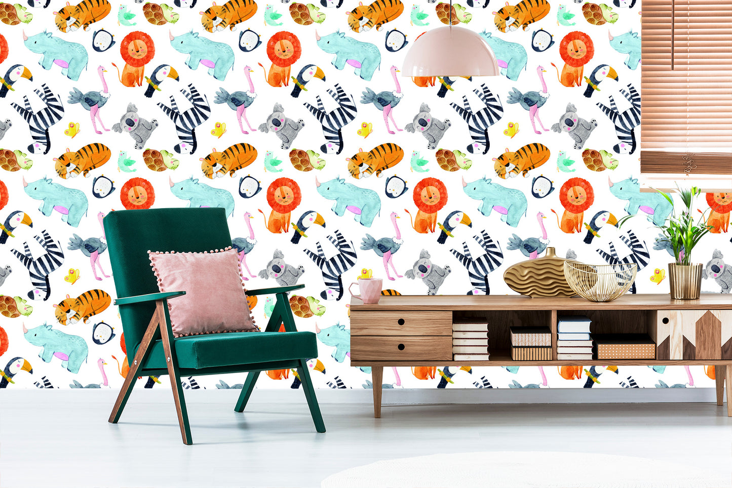 Wallpaper Colourful Safari Animals