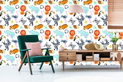 Wallpaper Colourful Safari Animals