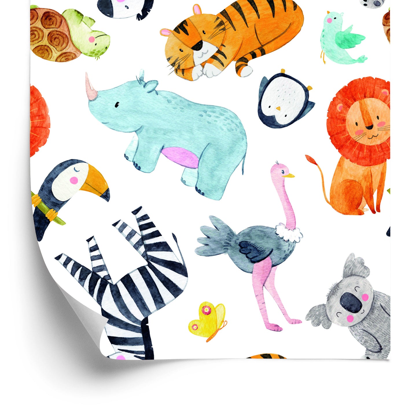 Wallpaper Colourful Safari Animals