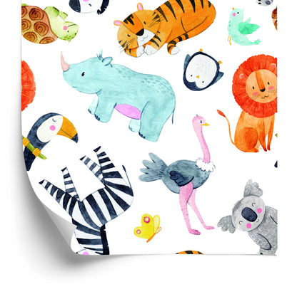 Wallpaper Colourful Safari Animals