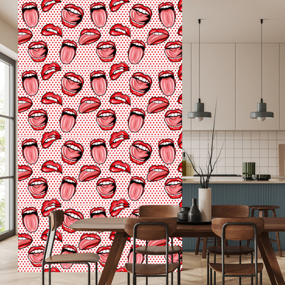 Wallpaper Mouth In Pop Art Style