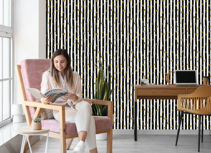 Wallpaper Striped Hearts
