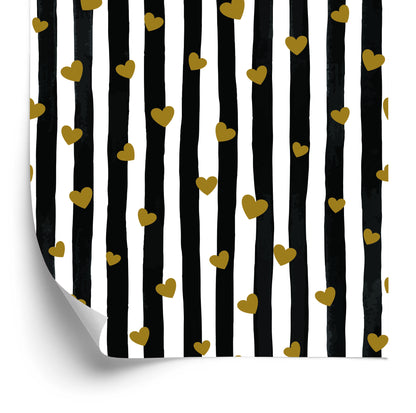 Wallpaper Striped Hearts