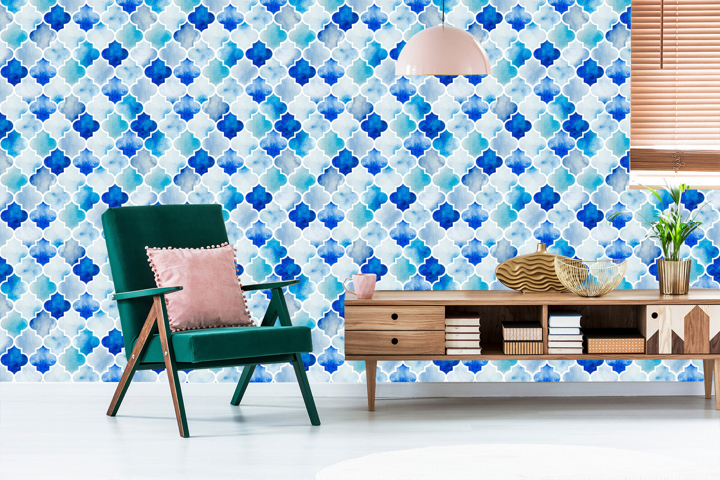 Wallpaper Painted Moroccan Ornaments