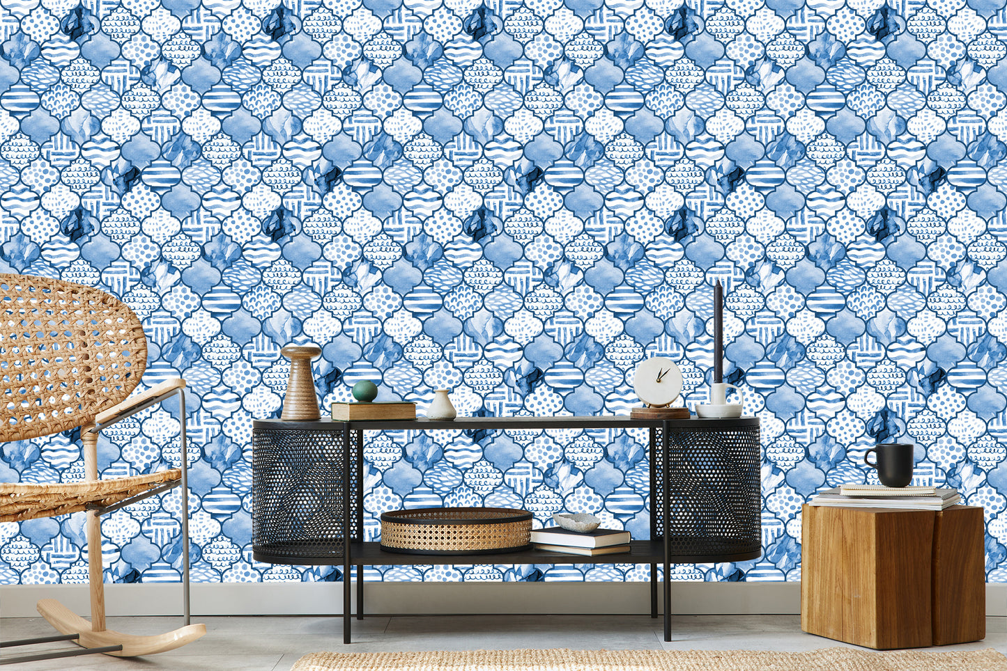 Wallpaper Moroccan Geometric Pattern