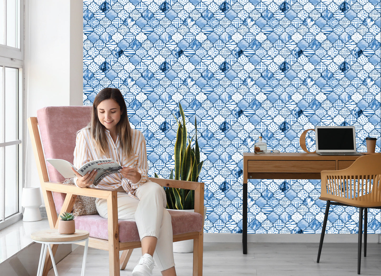Wallpaper Moroccan Geometric Pattern