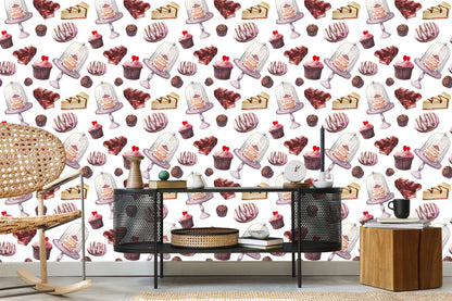 Wallpaper Cakes Painted In Watercolor