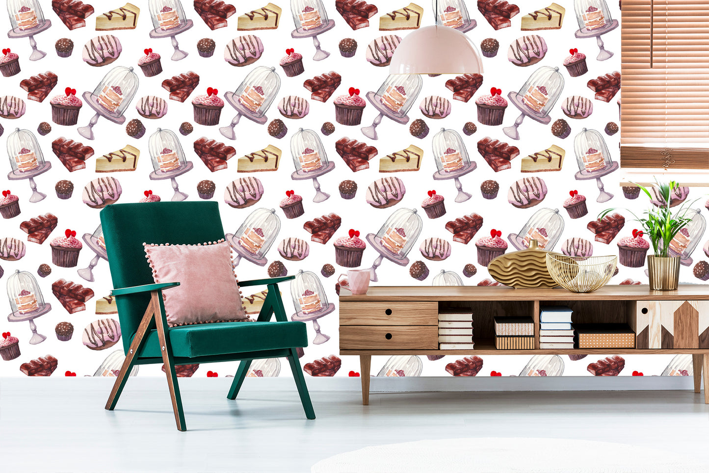 Wallpaper Cakes Painted In Watercolor
