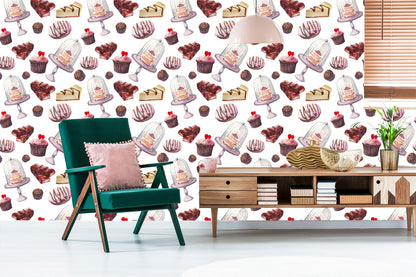 Wallpaper Cakes Painted In Watercolor