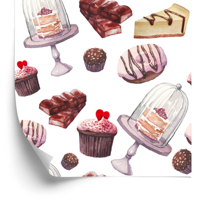 Wallpaper Cakes Painted In Watercolor