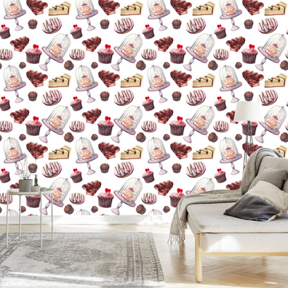 Wallpaper Cakes Painted In Watercolor