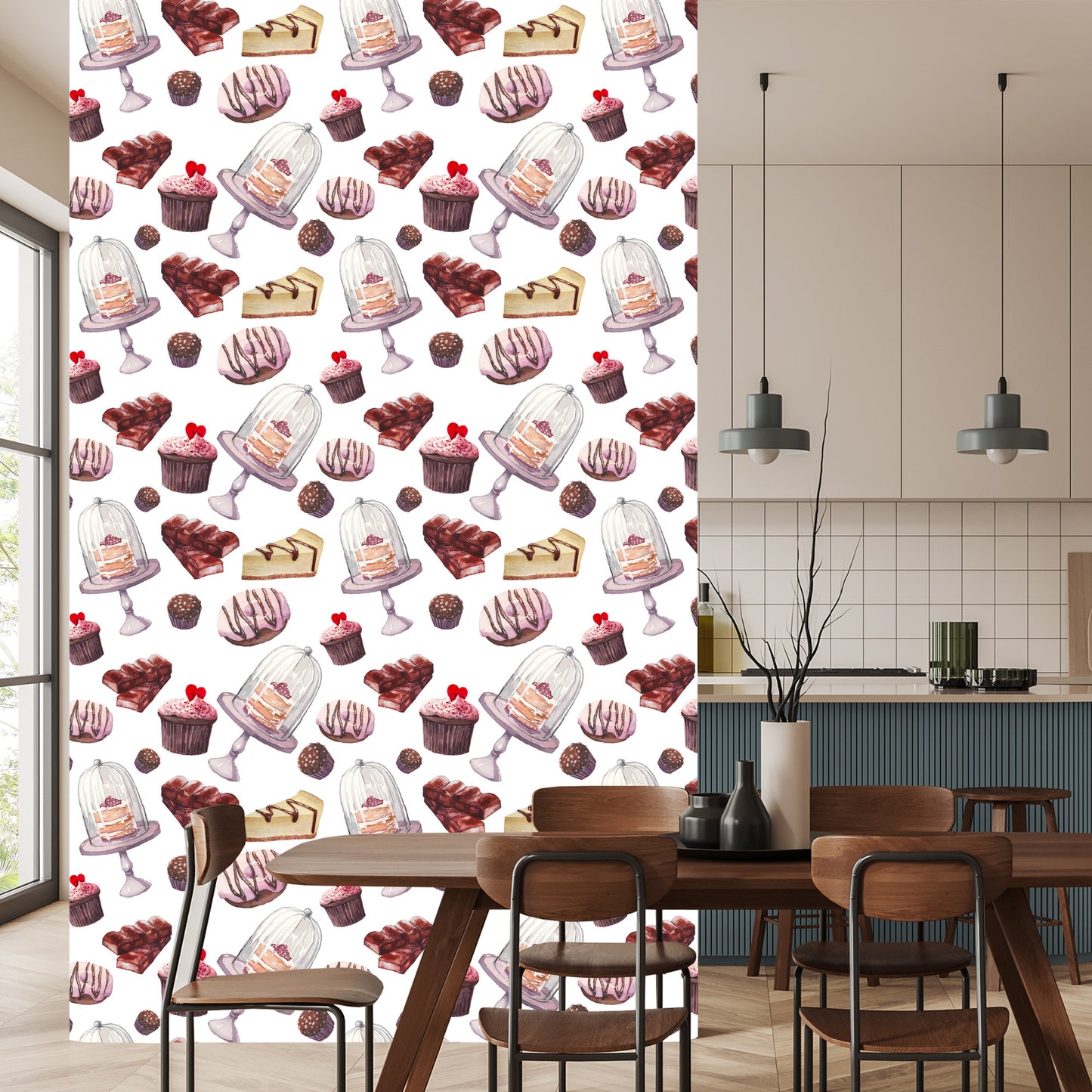 Wallpaper Cakes Painted In Watercolor