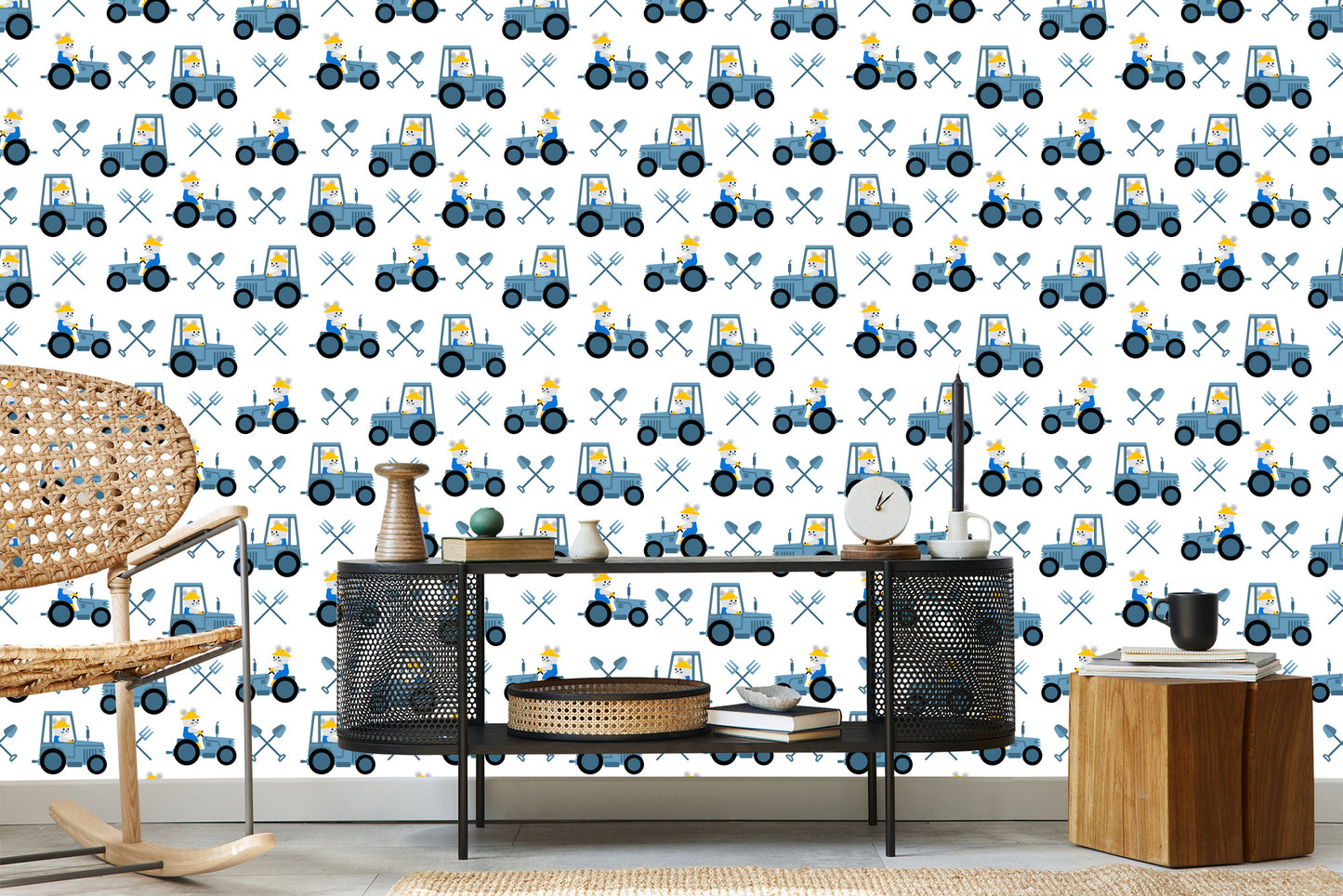 Wallpaper Bears With Tractors