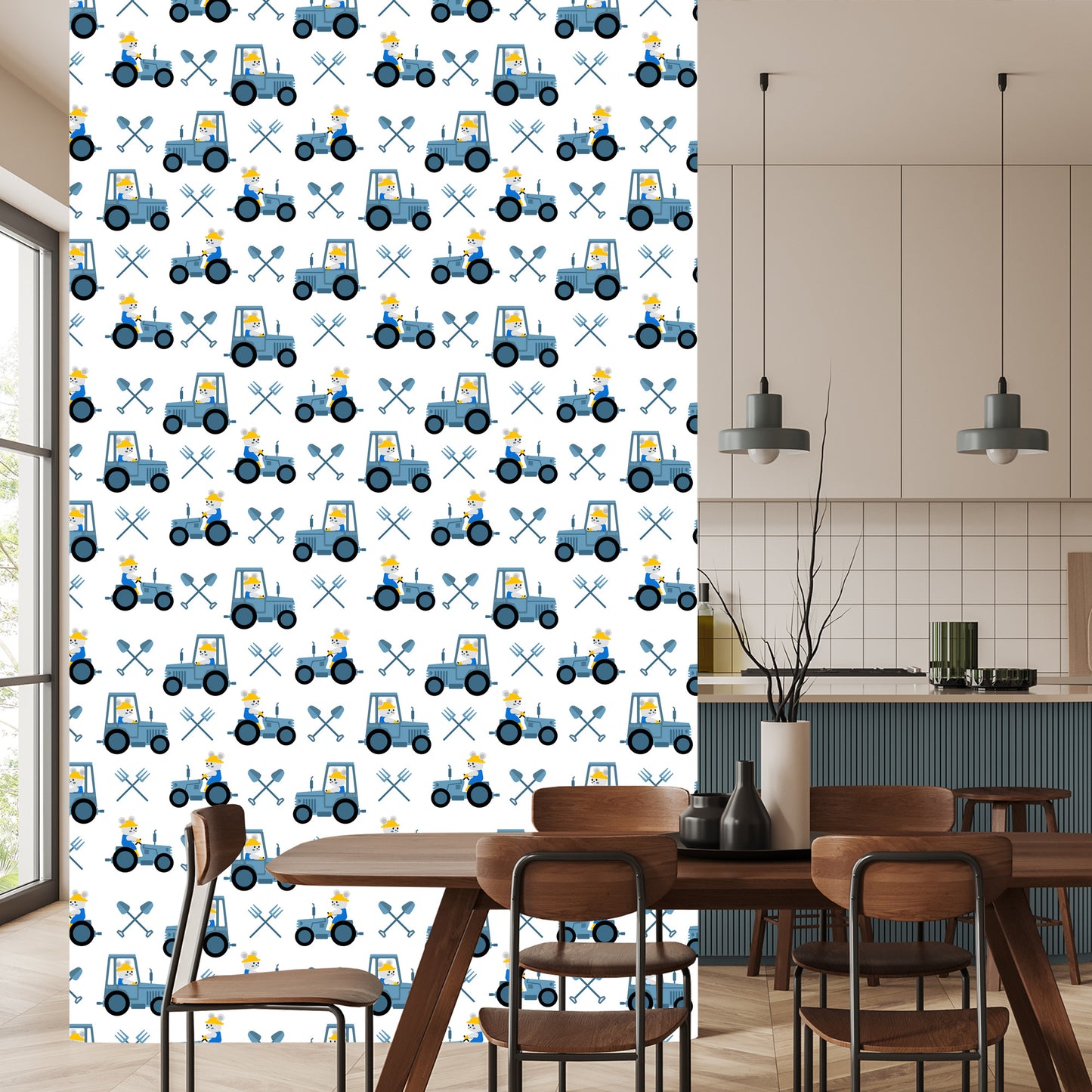 Wallpaper Bears With Tractors