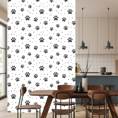 Wallpaper Grey Dog Paws On White Background