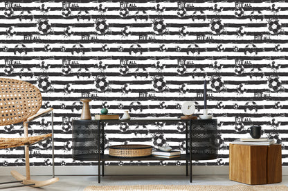 Wallpaper Footballs In Grunge Style