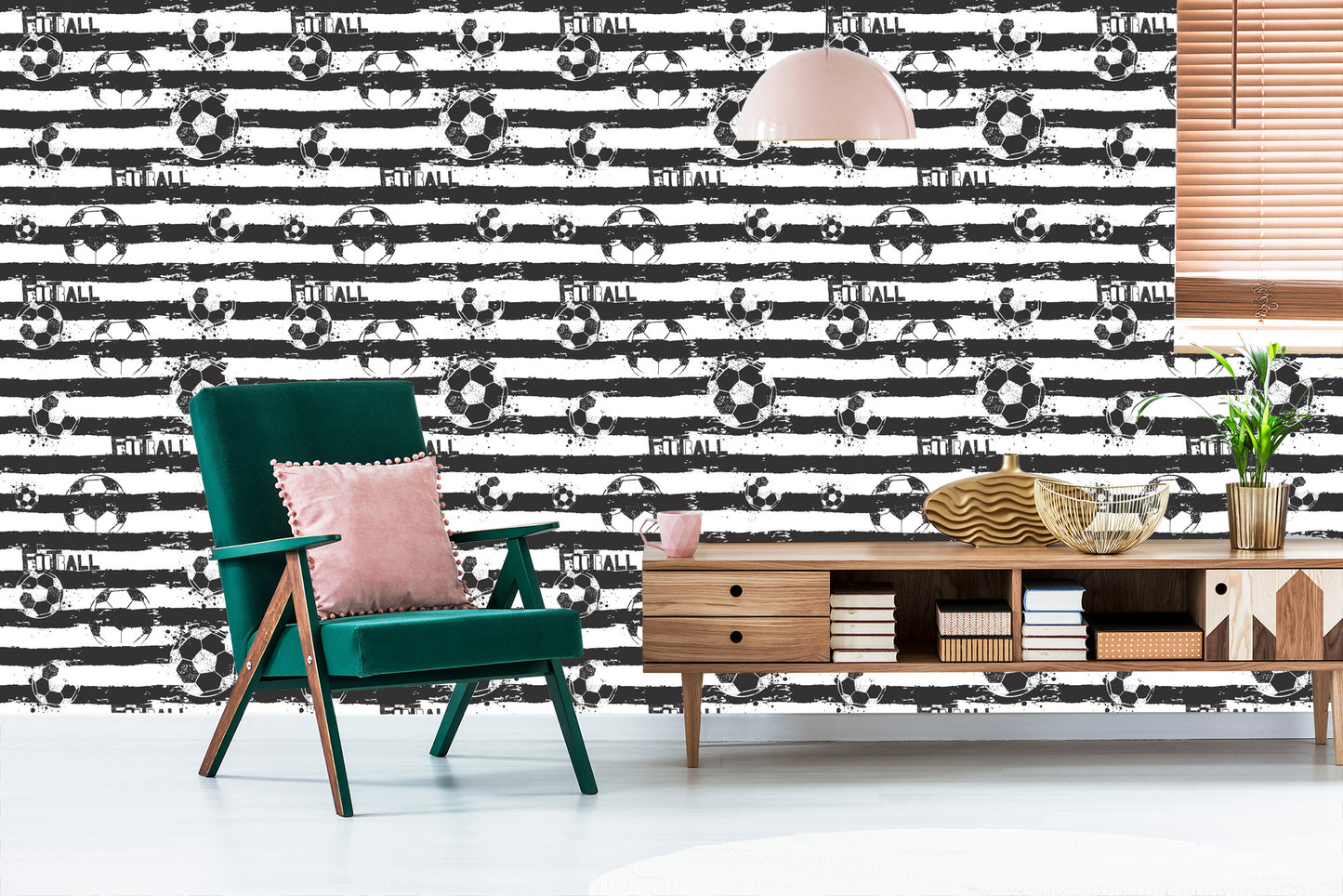 Wallpaper Footballs In Grunge Style