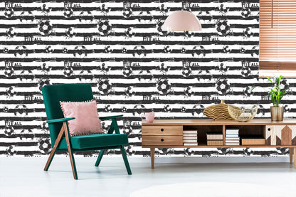 Wallpaper Footballs In Grunge Style