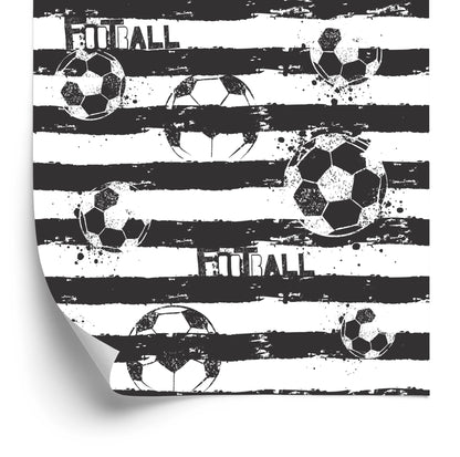 Wallpaper Footballs In Grunge Style