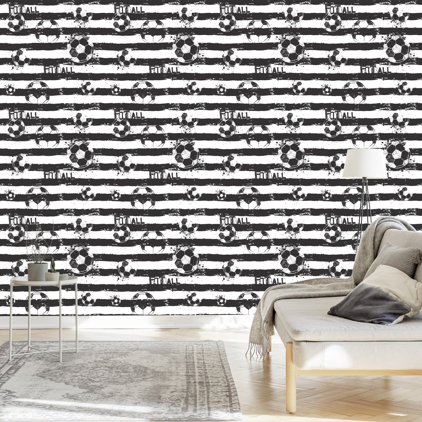 Wallpaper Footballs In Grunge Style