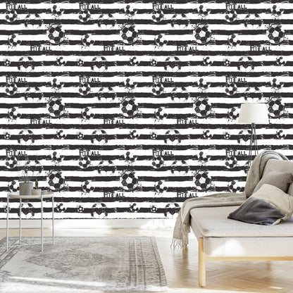 Wallpaper Footballs In Grunge Style