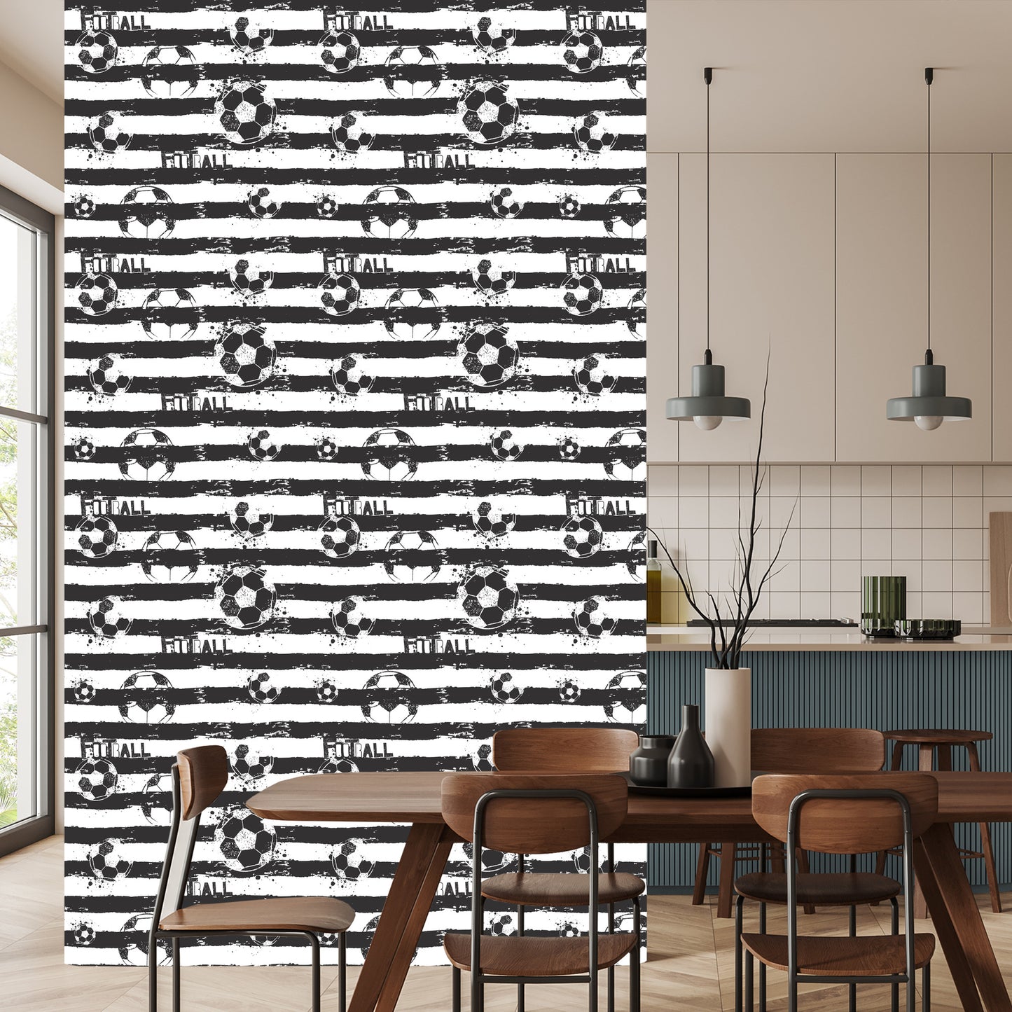 Wallpaper Footballs In Grunge Style