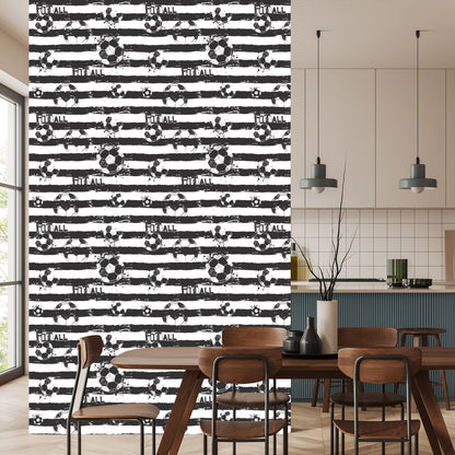 Wallpaper Footballs In Grunge Style